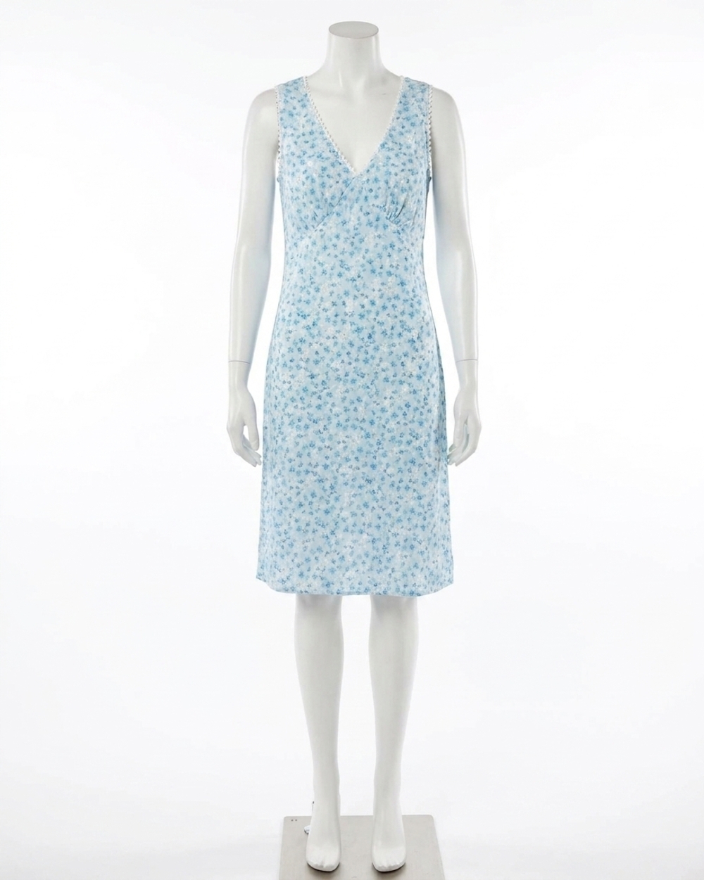 NEW BELLA DAHL v-neck tie back bias maxi dress in blue ditsy floral print